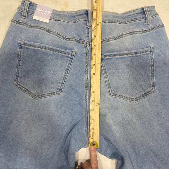 NWT Wax Mom Jeans Collection Womens 16 Light Blue High-Waisted Skinny Stretch - Picture 13 of 16